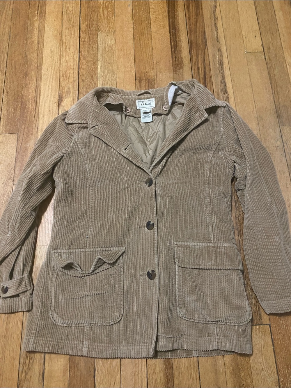 L.L. Bean Women's Light Brown Corduroy Blazer